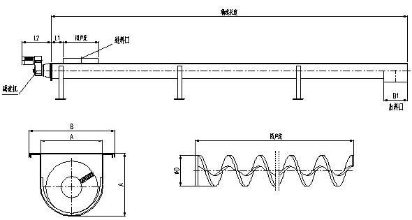 水平無軸螺旋輸送機